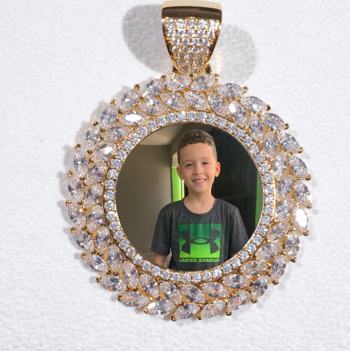 Large 3D Wheat Ear Custom Picture Pendant