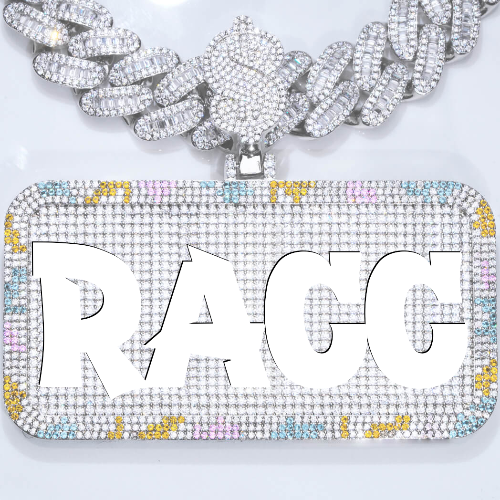 CUSTOM LETTER NECKLACE 3D COLORFUL SQUARE