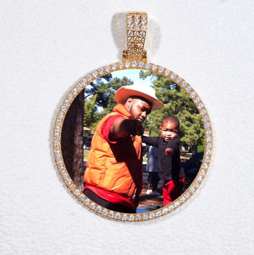 MEDIUM 3D CIRCLE CUSTOM PICTURE PENDANT