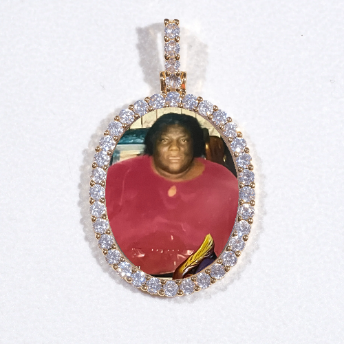 3D Oval Custom Picture Pendant