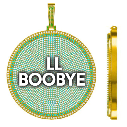 CUSTOM LETTER NECKLACE 3D BIG DISC