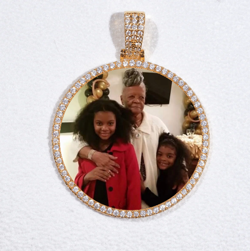 MEDIUM 3D CIRCLE CUSTOM PICTURE PENDANT