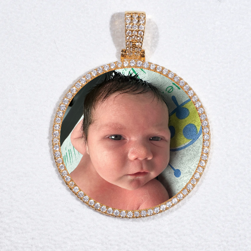 MEDIUM 3D CIRCLE CUSTOM PICTURE PENDANT