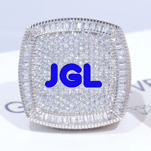 CUSTOM LETTER 3D ICED RING