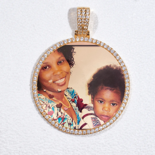 MEDIUM 3D CIRCLE CUSTOM PICTURE PENDANT
