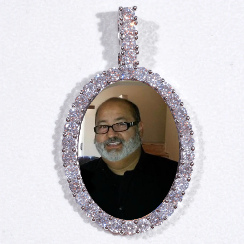 Large 3D Oval Custom Picture Pendant