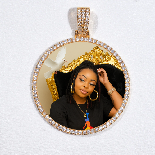 MEDIUM 3D CIRCLE CUSTOM PICTURE PENDANT