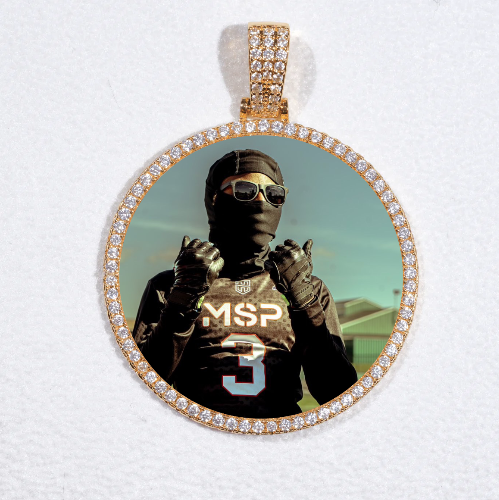 MEDIUM 3D CIRCLE CUSTOM PICTURE PENDANT