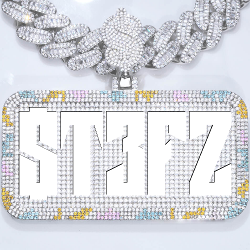 CUSTOM LETTER NECKLACE 3D COLORFUL SQUARE