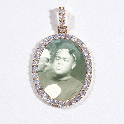 3D Oval Custom Picture Pendant