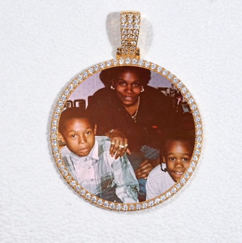 MEDIUM 3D CIRCLE CUSTOM PICTURE PENDANT
