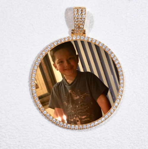 MEDIUM 3D CIRCLE CUSTOM PICTURE PENDANT