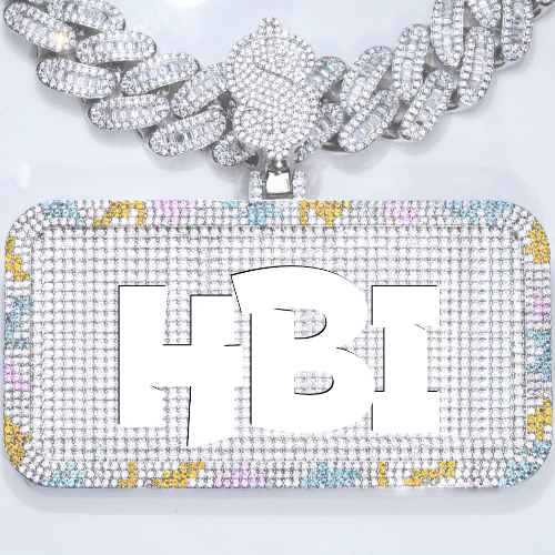CUSTOM LETTER NECKLACE 3D COLORFUL SQUARE