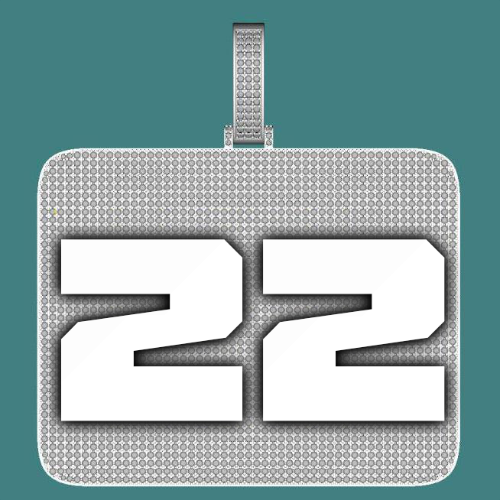 CUSTOM LETTER NECKLACE 3D BIG SQUARE
