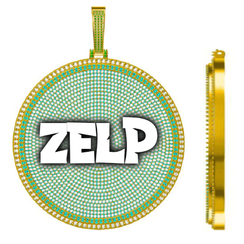 CUSTOM LETTER NECKLACE 3D BIG DISC