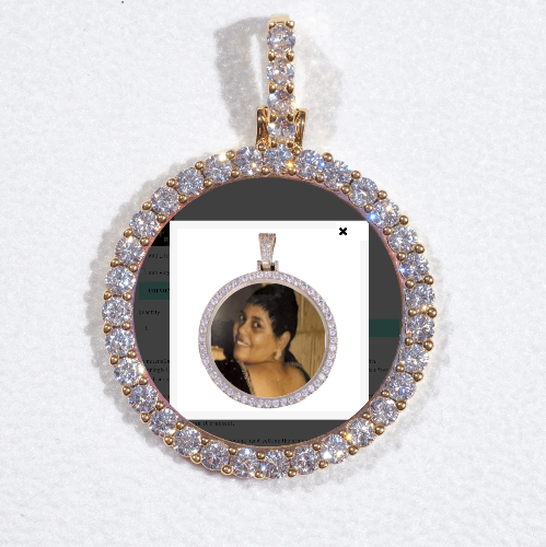 3D CIRCLE CUSTOM PICTURE PENDANT SMALL SIZE