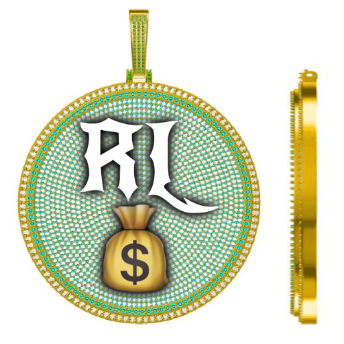 CUSTOM LETTER NECKLACE 3D BIG DISC