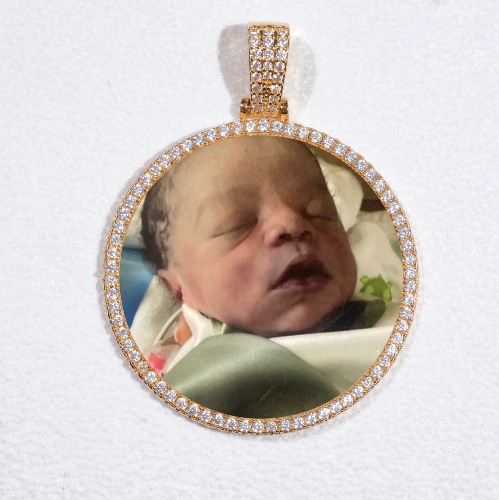 MEDIUM 3D CIRCLE CUSTOM PICTURE PENDANT