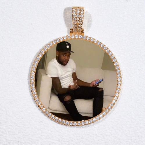 MEDIUM 3D CIRCLE CUSTOM PICTURE PENDANT