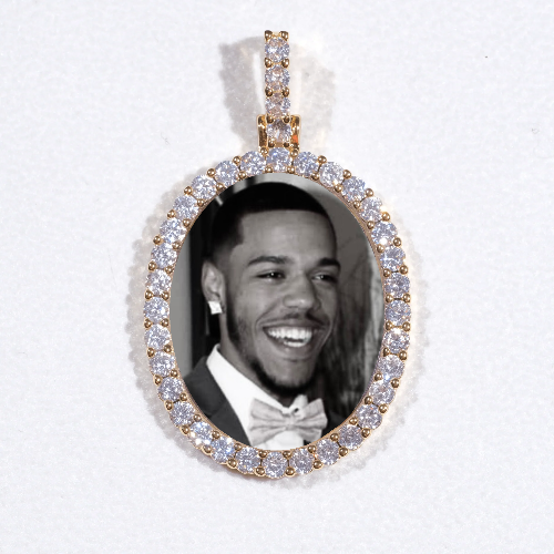 3D Oval Custom Picture Pendant