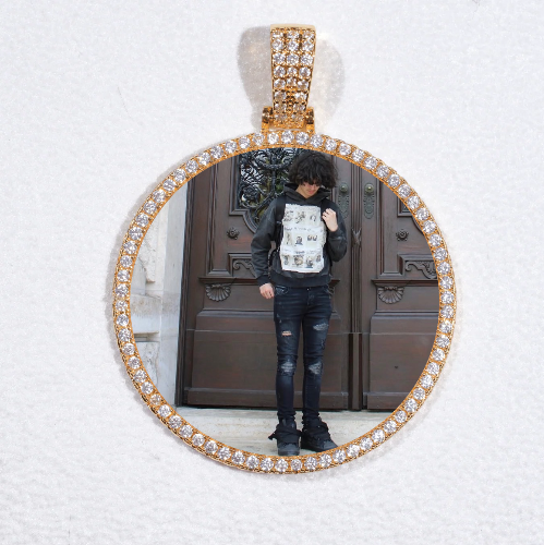 MEDIUM 3D CIRCLE CUSTOM PICTURE PENDANT
