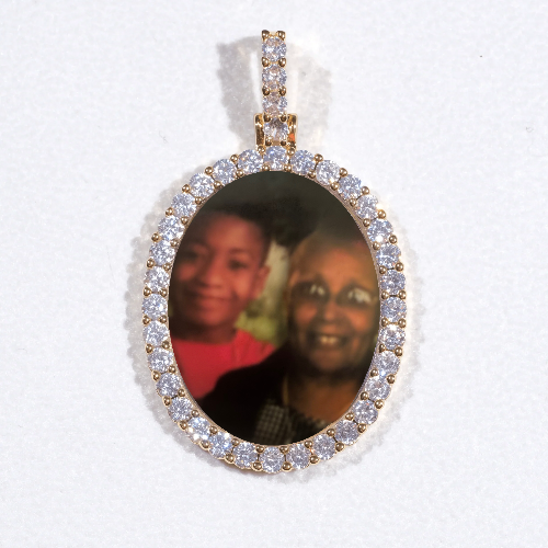 3D Oval Custom Picture Pendant