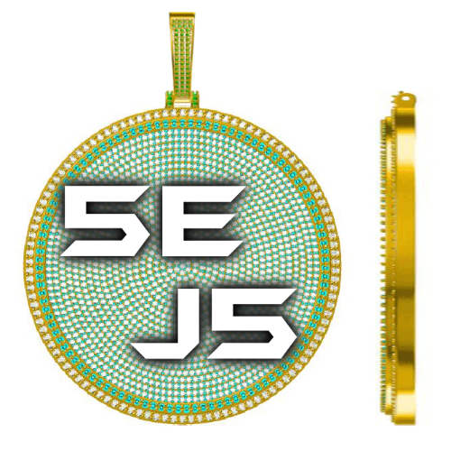 CUSTOM LETTER NECKLACE 3D BIG DISC