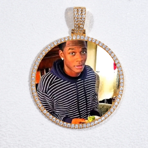 MEDIUM 3D CIRCLE CUSTOM PICTURE PENDANT