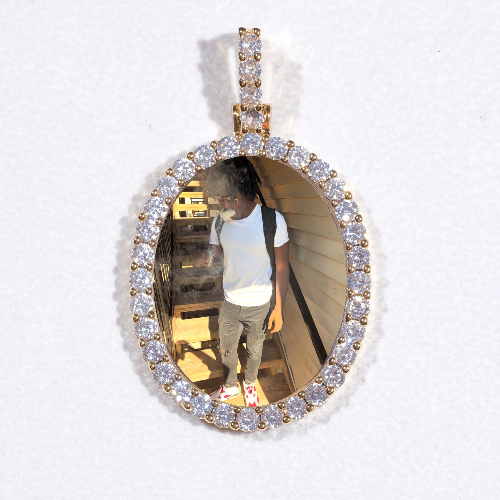 3D Oval Custom Picture Pendant