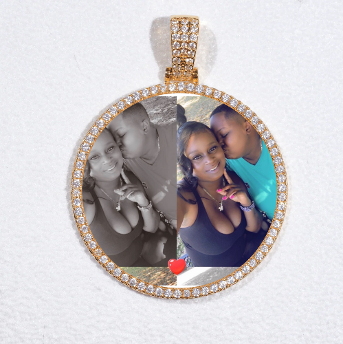 MEDIUM 3D CIRCLE CUSTOM PICTURE PENDANT