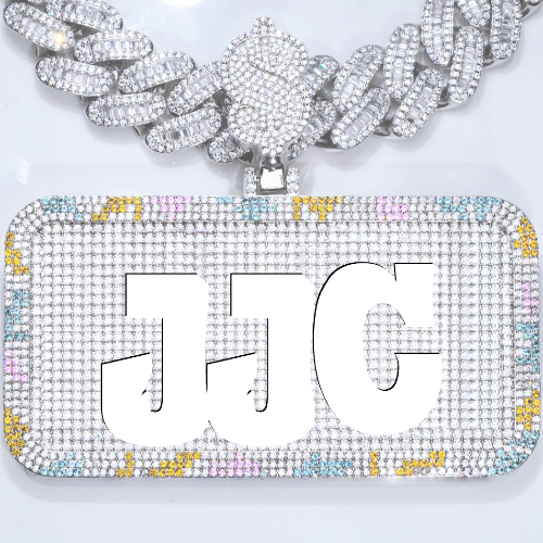 CUSTOM LETTER NECKLACE 3D COLORFUL SQUARE