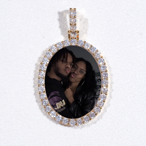 3D Oval Custom Picture Pendant