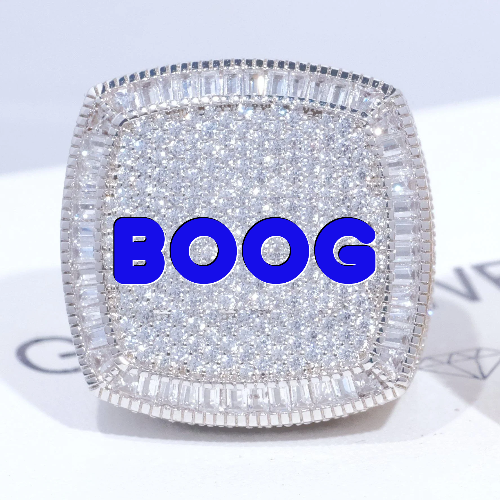 CUSTOM LETTER 3D ICED RING