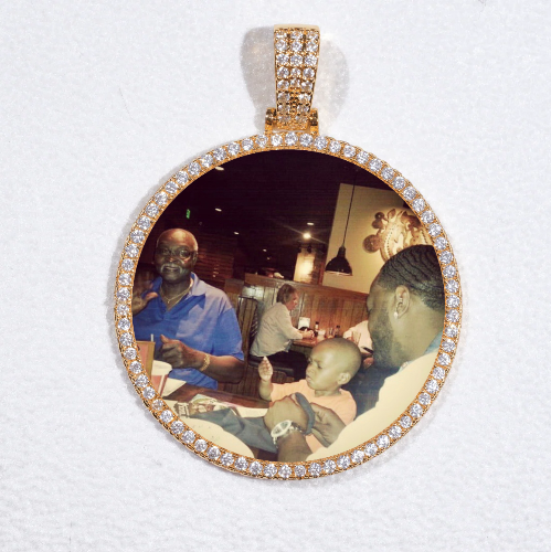 MEDIUM 3D CIRCLE CUSTOM PICTURE PENDANT
