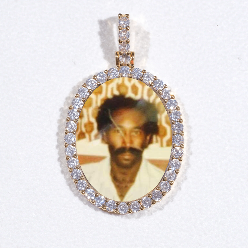 3D Oval Custom Picture Pendant
