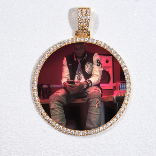 MEDIUM 3D CIRCLE CUSTOM PICTURE PENDANT