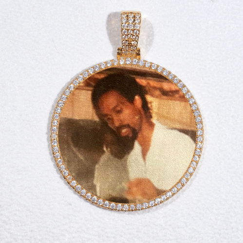 MEDIUM 3D CIRCLE CUSTOM PICTURE PENDANT