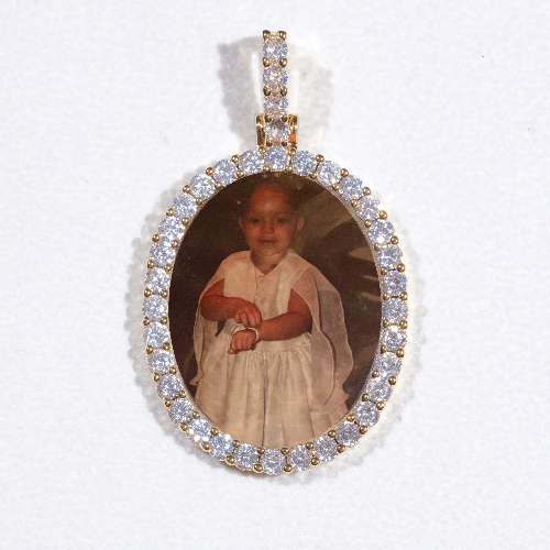 3D Oval Custom Picture Pendant