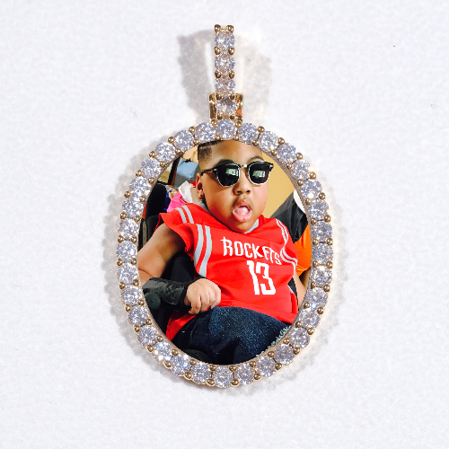 3D Oval Custom Picture Pendant