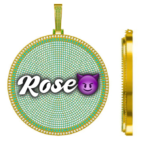 CUSTOM LETTER NECKLACE 3D BIG DISC