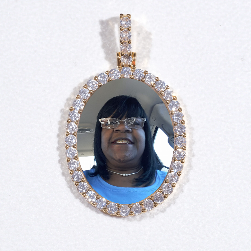 3D Oval Custom Picture Pendant