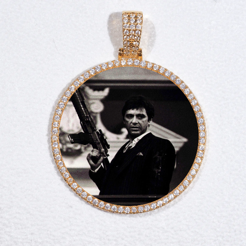 MEDIUM 3D CIRCLE CUSTOM PICTURE PENDANT