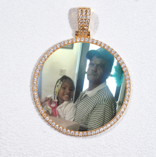 MEDIUM 3D CIRCLE CUSTOM PICTURE PENDANT
