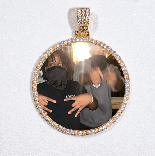 MEDIUM 3D CIRCLE CUSTOM PICTURE PENDANT