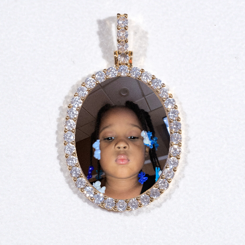 3D Oval Custom Picture Pendant