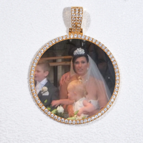 MEDIUM 3D CIRCLE CUSTOM PICTURE PENDANT