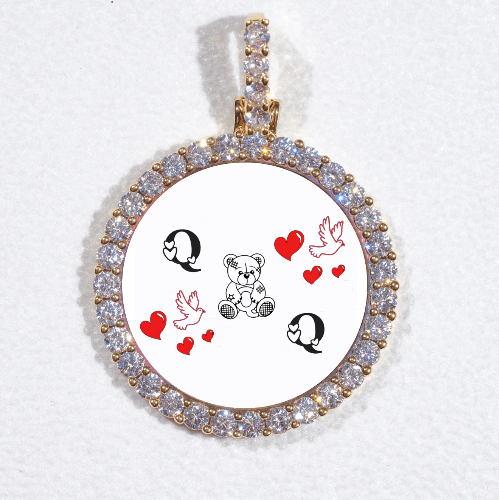 3D CIRCLE CUSTOM PICTURE PENDANT SMALL SIZE