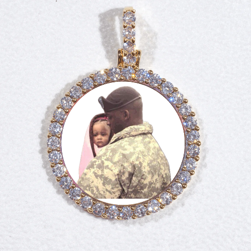 3D CIRCLE CUSTOM PICTURE PENDANT SMALL SIZE