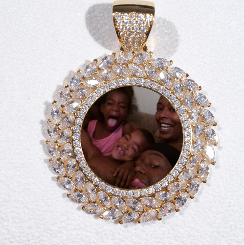 Large 3D Wheat Ear Custom Picture Pendant