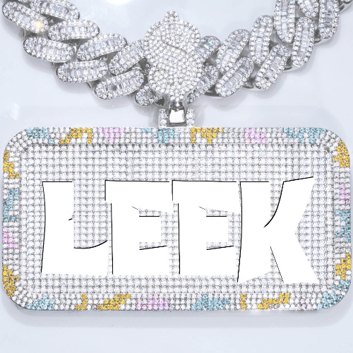 CUSTOM LETTER NECKLACE 3D COLORFUL SQUARE